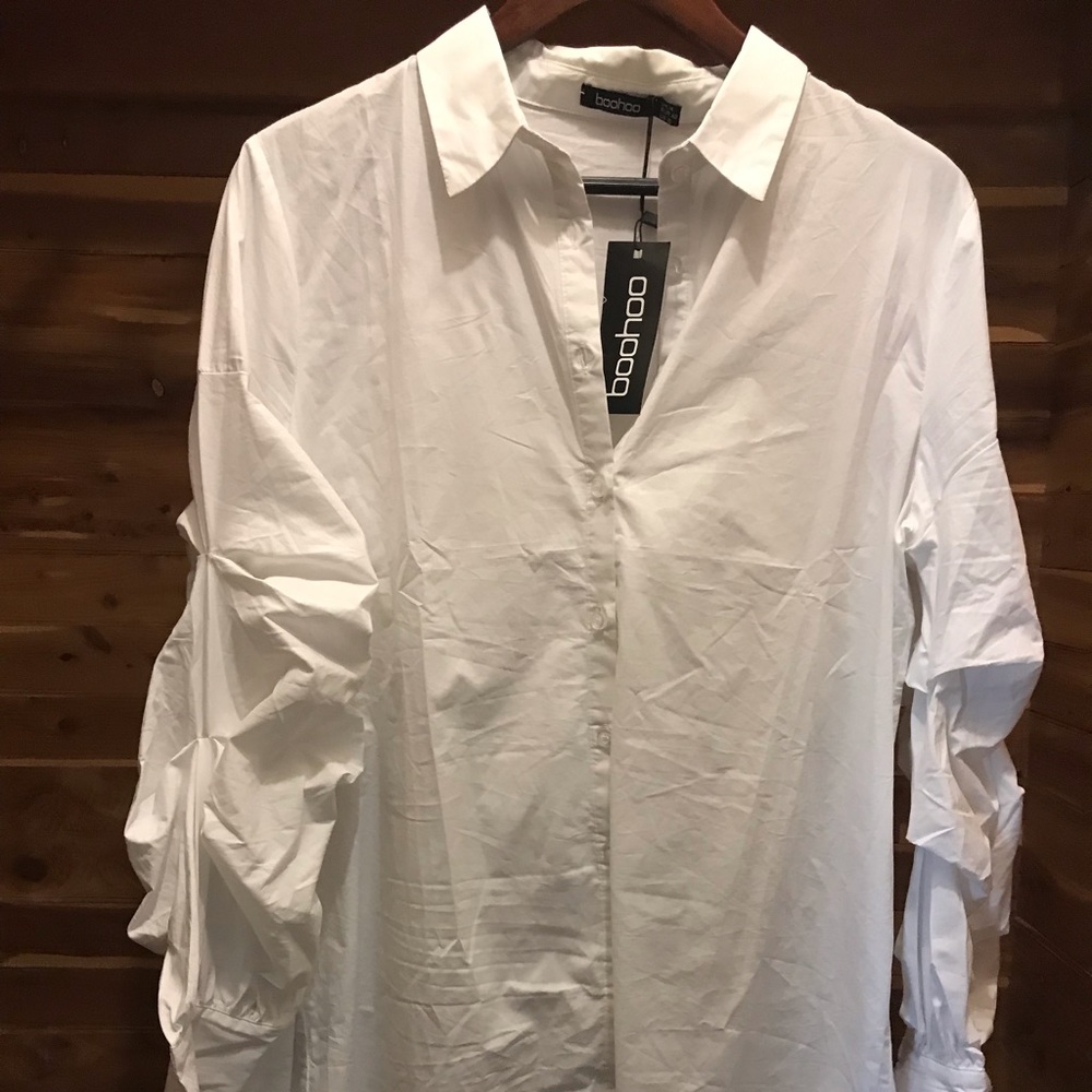 White shirt dress.